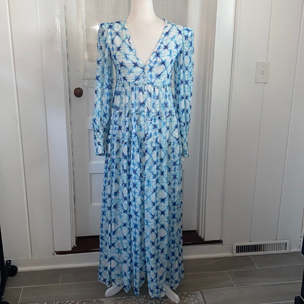 Rococo Sand Blue Volna Maxi Dress